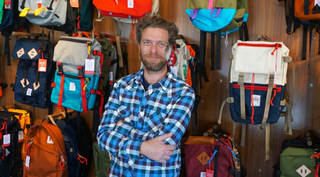 Topo Designs, co-owned by Mark Hansen (above) and Jedd Rose, is expanding into a new store and a major retailer. Photos by George Demopoulos.
