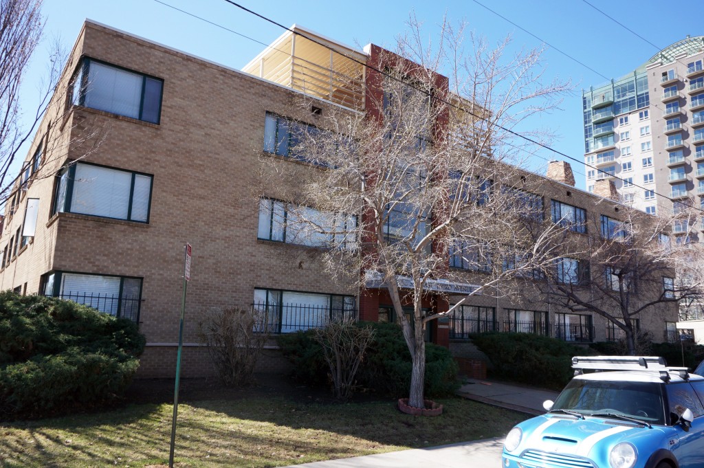 The apartment at 550 E. Third Ave. was included in a recent large apartment sale in Wash Park. Photo by Burl Rolett.