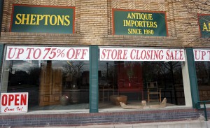 Sheptons' Broadway store will shut down at the end of the month. 