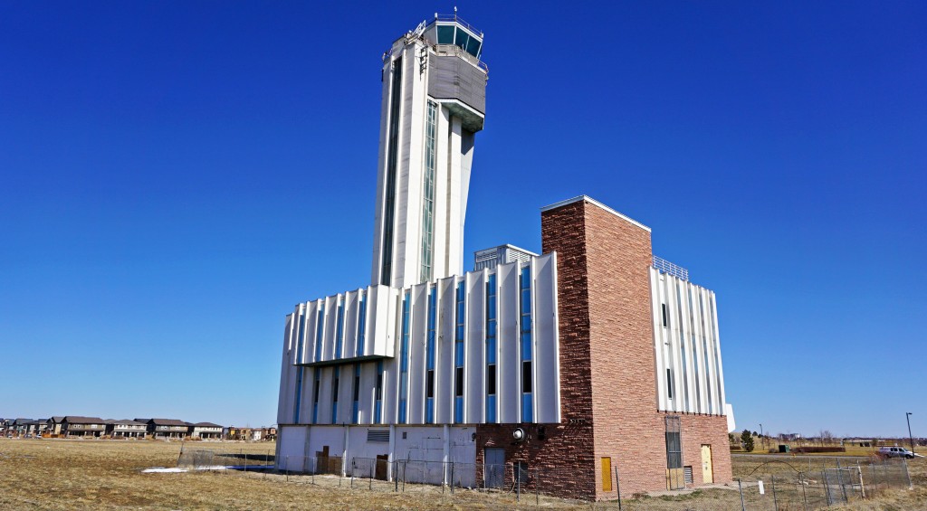 The former Stapleton Airport air traffic center is set to be redeveloped. Photo by George Demopoulos.