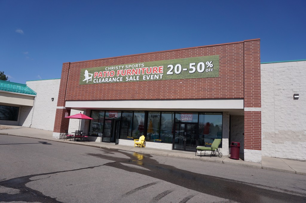 Christy Sports is opening a permanent store in Littleton, where it's currently hosting a patio furniture sale. Photos by Burl Rolett.