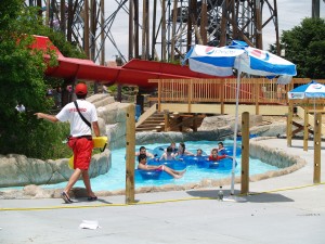 The water park includes seven slides along with other water rides and attractions. 
