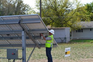 SunShare installs solar farm in a residential area.