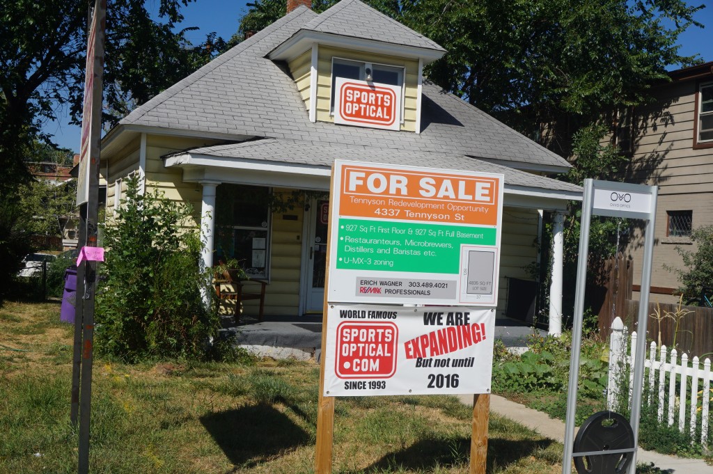 The property at 4337 Tennyson St. has lined up a buyer. Photo by Burl Rolett.