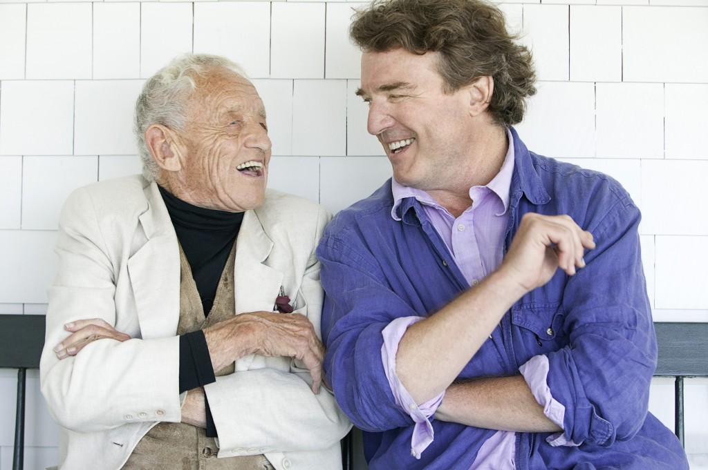 Andrew (left) and his son Jamie Wyeth. Photo by Peter Ralston, courtesy of DAM.