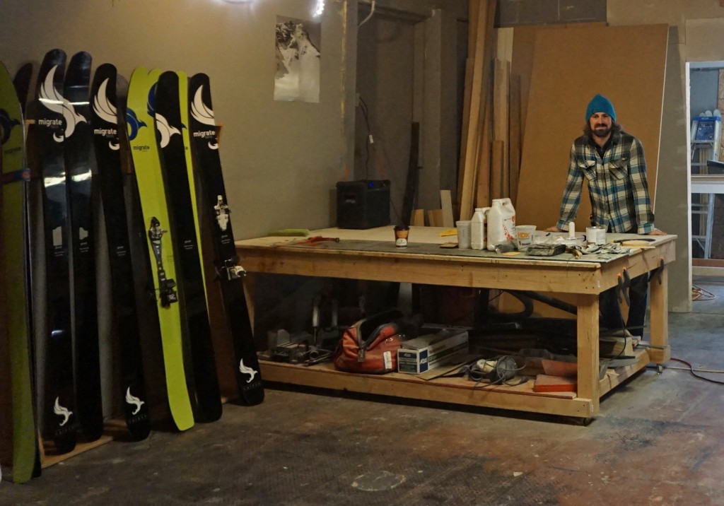 Brendan Lawrence has built a one-man ski making operation in Wheat Ridge.Photo by George Demopoulos.