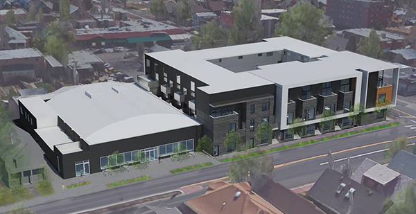 Renderings of Fulenwider's project at the corner of Logan and Bayaud St. in Wash Park. Courtesy of Red Owl. 