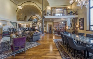 The condo at 2283 N. Ogden St. sports 30-foot ceilings, stained glass windows, and a balcony that was once a choir loft. (Kentwood Cherry Creek)