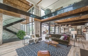 The 8,300-square-foot house was designed with reclaimed wood, glass and steel construction. (LIV Sotheby's)