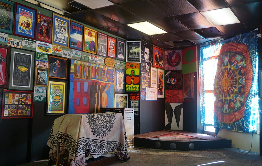 The building's new owner brought musical memorabilia from his former Cap Hill spot Cervantes. (Burl Rolett)