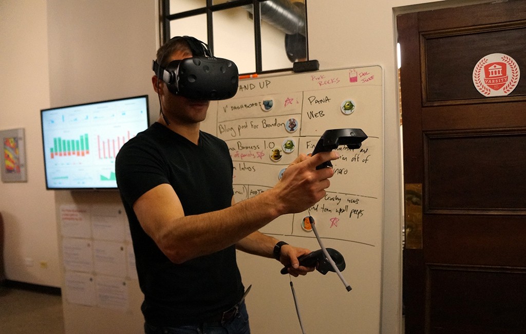 Founder Pascal Wagner takes a Walkthrough virtual tour. (Amy DiPierro)