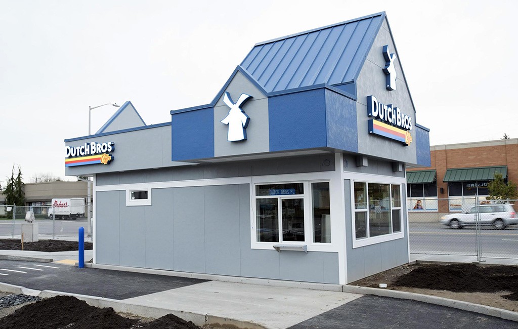A Dutch Bros. outpost in Everett, Washington. The company plans to break ground in July on its first location in the Denver metro area. (Courtesy Dutch Bros.)