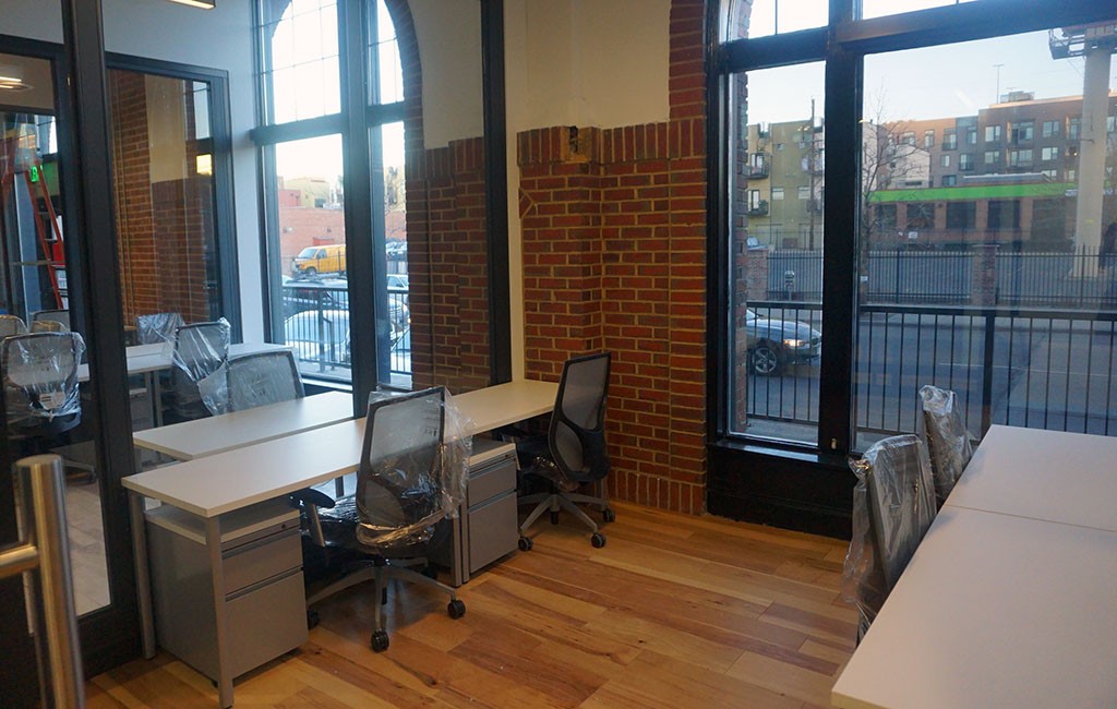 The coworking space has 140 small offices, which can be combined into larger suites. (Burl Rolett)