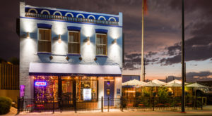 daniel building at night