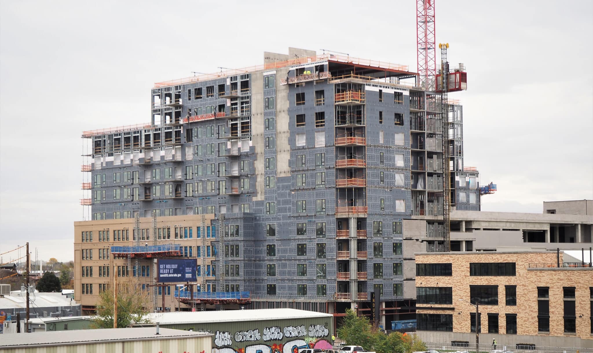 Construction projects in Denver's RiNo area