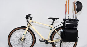 Lowercase golf bag bike