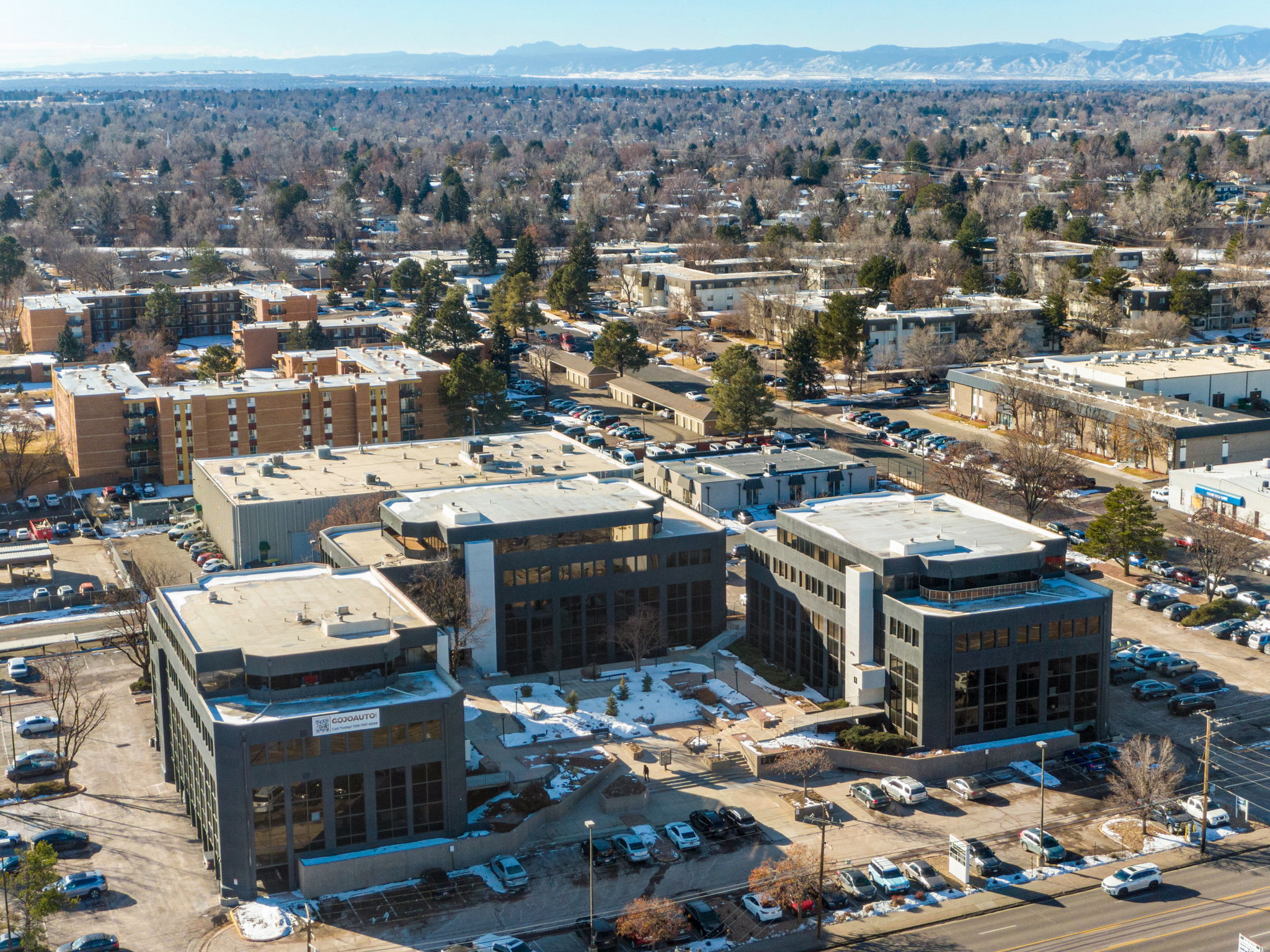 6000 E. Evans Ave. aerial shot
