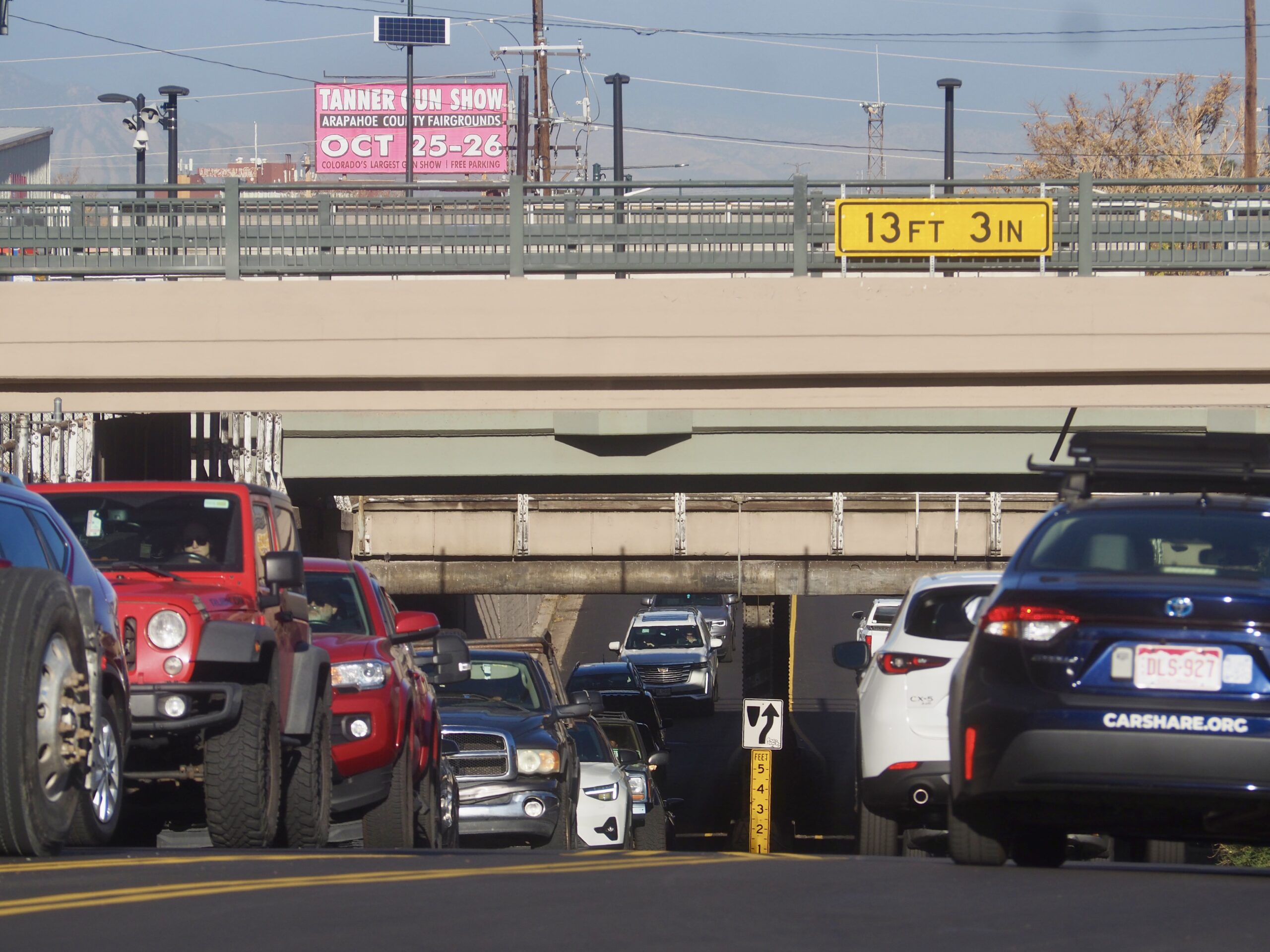 Traffic on 38th Street in RiNo