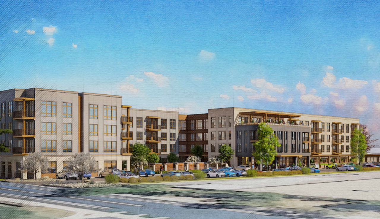 rendering of the 5201 S. Federal Apt. building