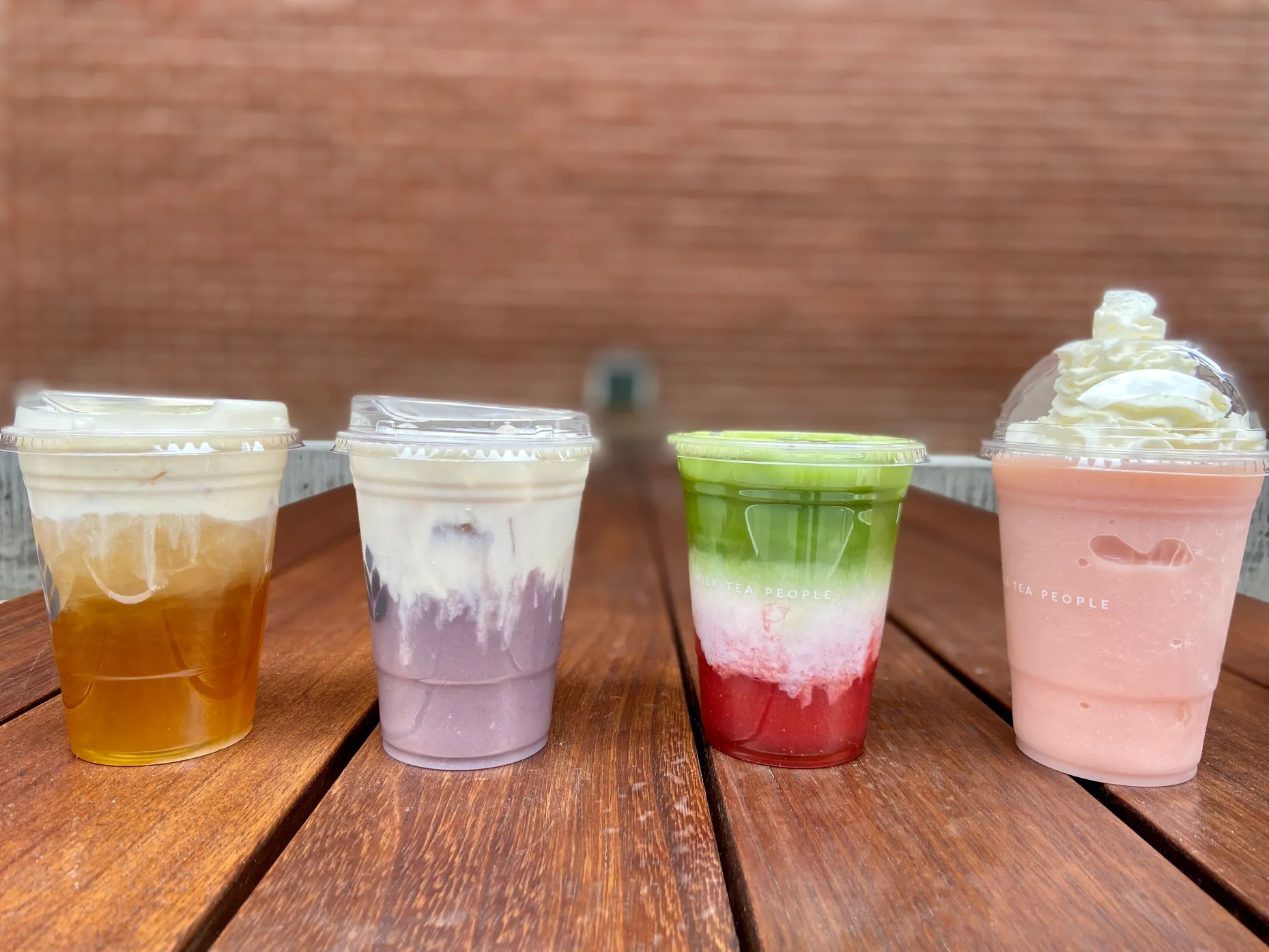 A few colorful teas from Milk Tea People