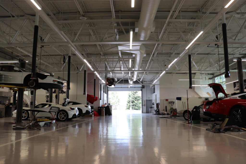 The service garage in the Ferrari of Denver.