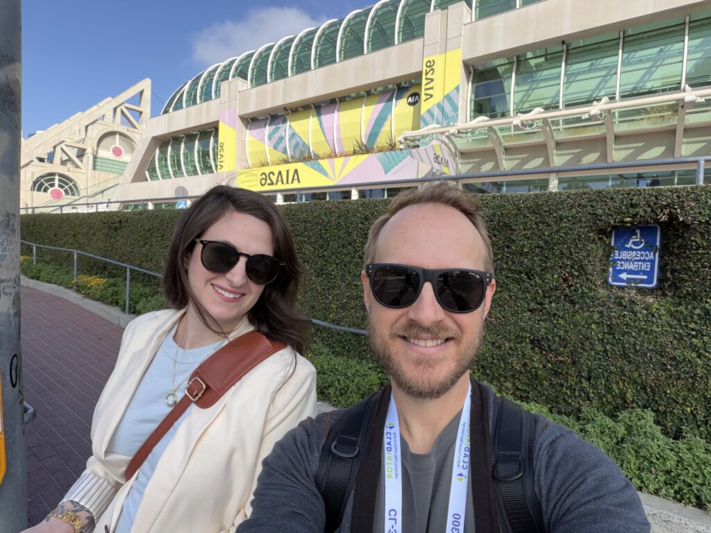 Kestrel Labs co-founders Marian and Austin Pulford at a conference.