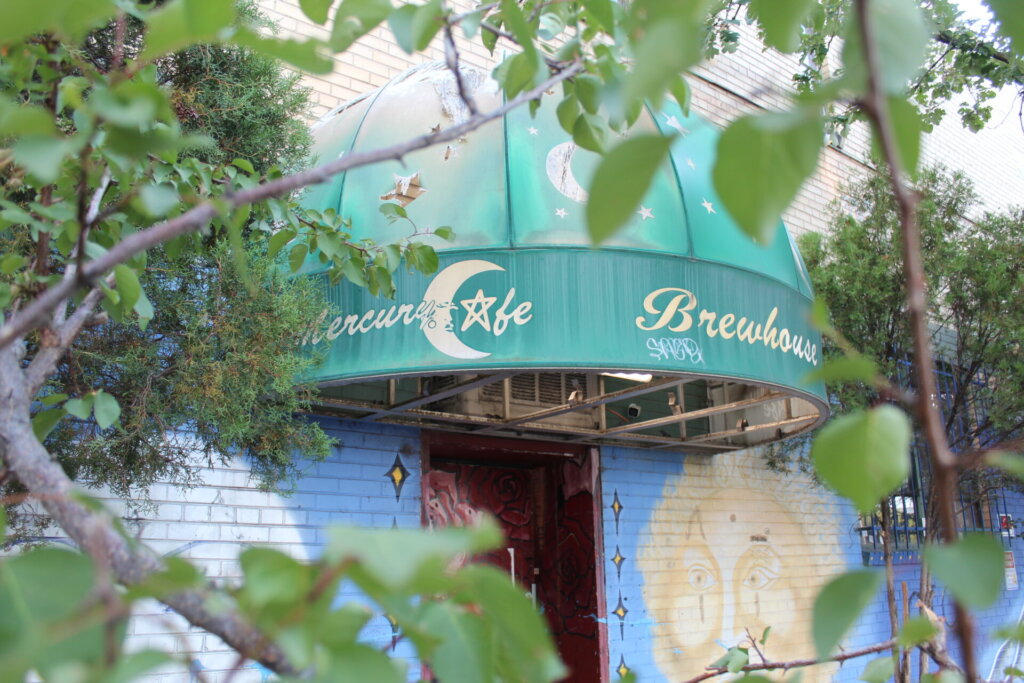 Outside The Pearl space, which was The Mercury Cafe before.